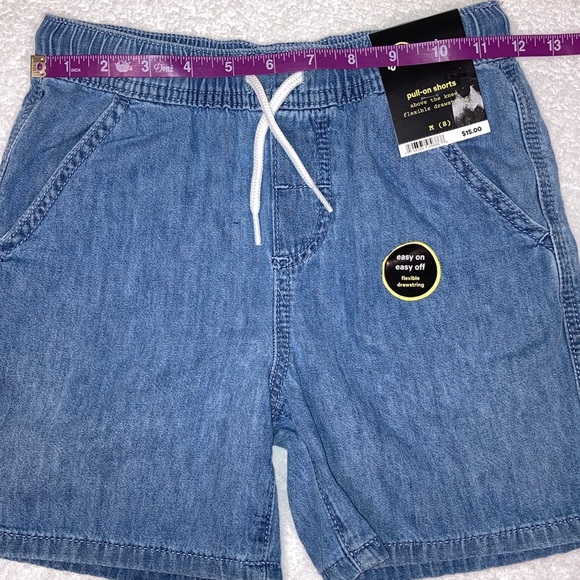 NWT art class pull on shorts denim look elastic waist medium 8 - Picture 3 of 7